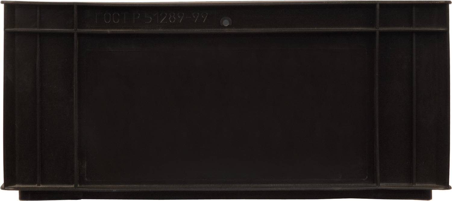 Ящик сплошной 410×300×180 мм, объем 22.14 л., арт.: 302-Б3, чёрный, код: 00412